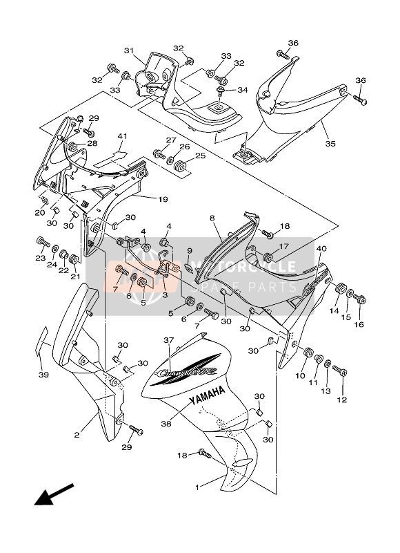 5TNF838500P2, Cover, Lower, Yamaha, 0